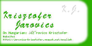 krisztofer jarovics business card